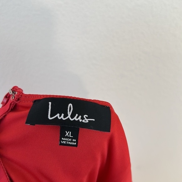 NWT Lulus Lovely Lilies Red Midi Dress - Picture 8 of 13